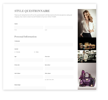 Ministry of Style - Style Questionnaire